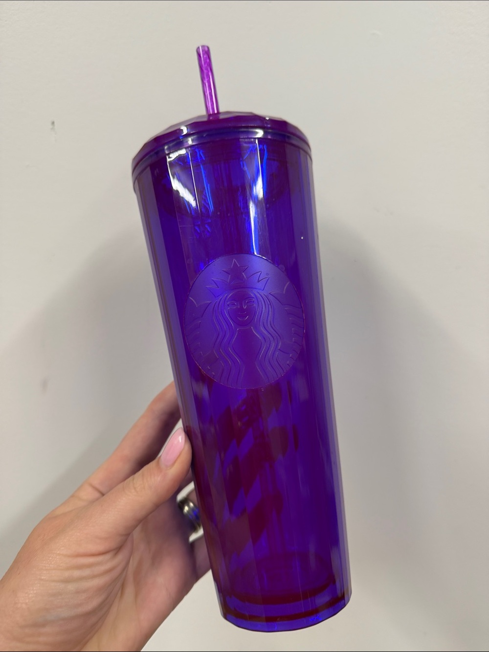 Starbucks Periwinkle Kaleidoscope 2022 Purple Cold Cup Venti Tumbler 24oz NEW